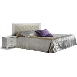 Кровать 2-х спальная 1,6 м "Амели" с мягкой спинкой и подъемным механизмом