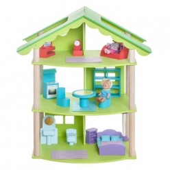 Трехэтажный домик для кукол "Фиолент" с 14 предметами мебели