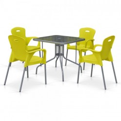 Комплект мебели TL80x80/XRF065BY-Yellow (4+1)